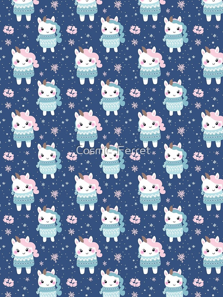 Adorable and cozy unicorns in sweaters! So cute! by Cosmic-Ferret