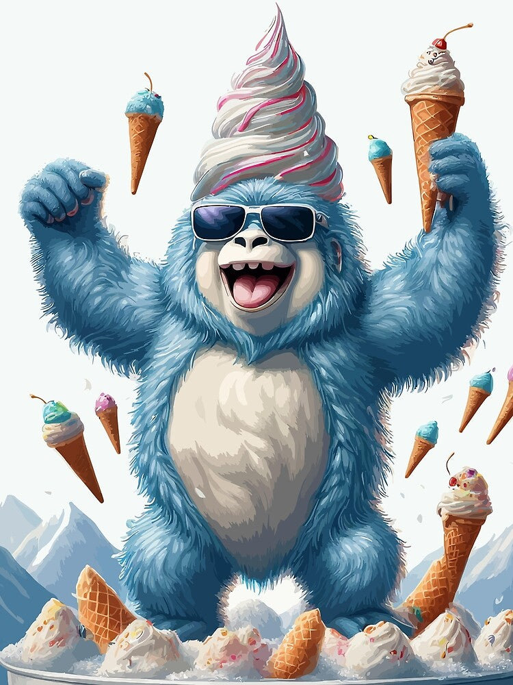 The Ice Cream Yeti Party by bb-15artstudio