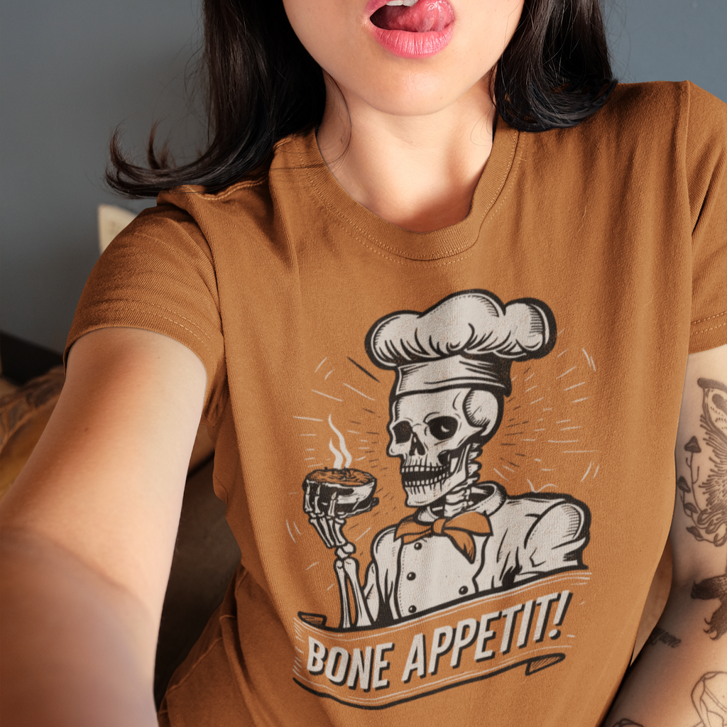 Bone Appetit Skeleton Chef Tee
