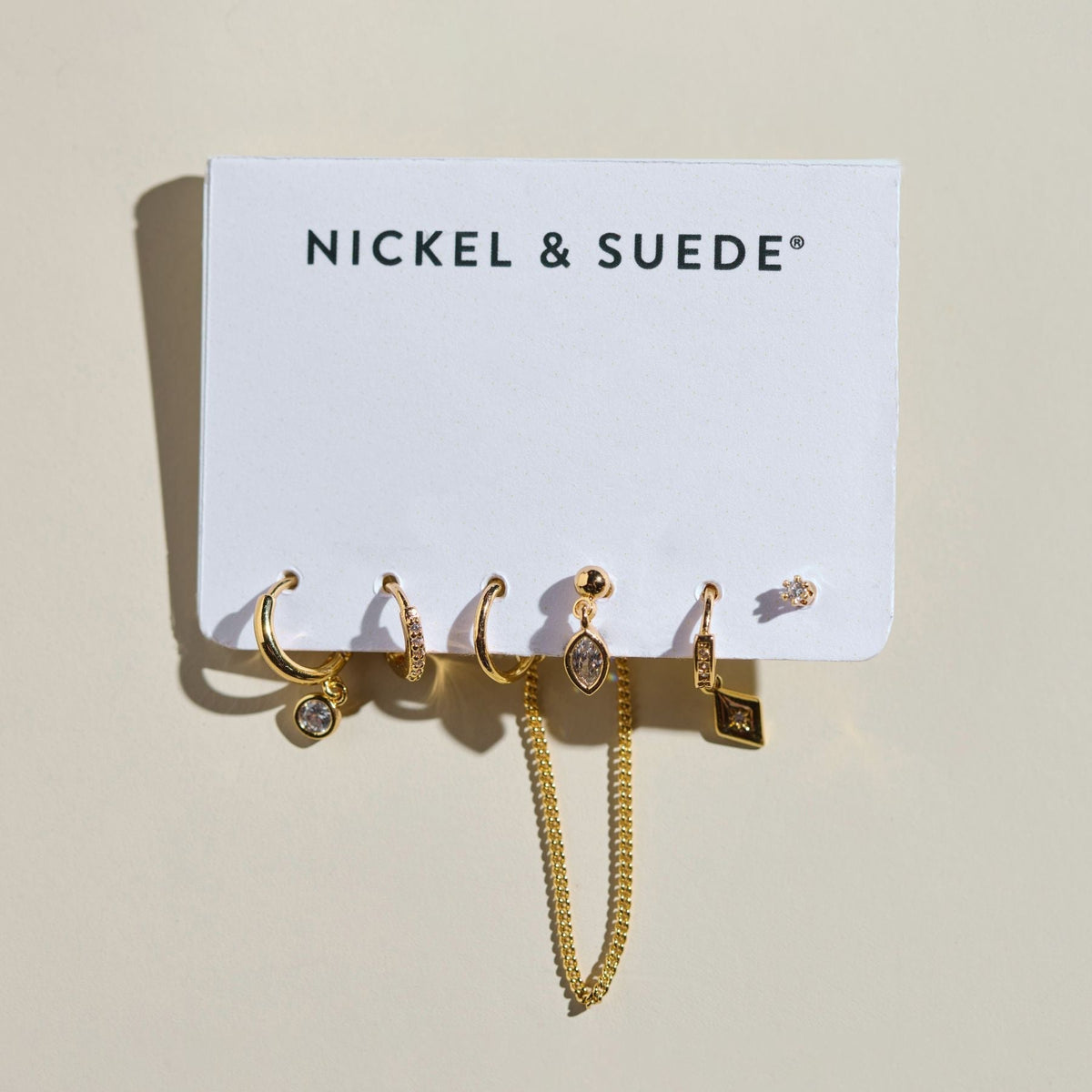 Gold Assorted Dainty Earrings Set