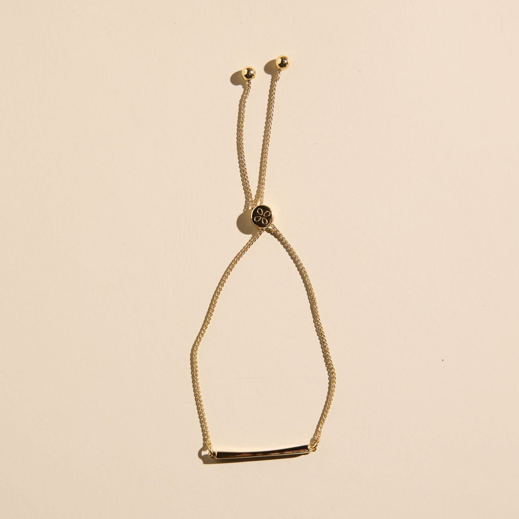 Gold Bar Bolo Bracelet