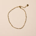 Gold Mini Paper Clip Chain Anklet