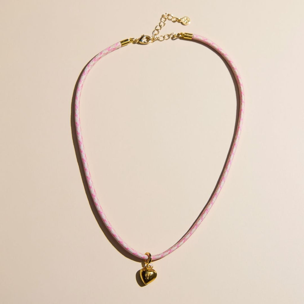 Gold Puffy Heart Charm