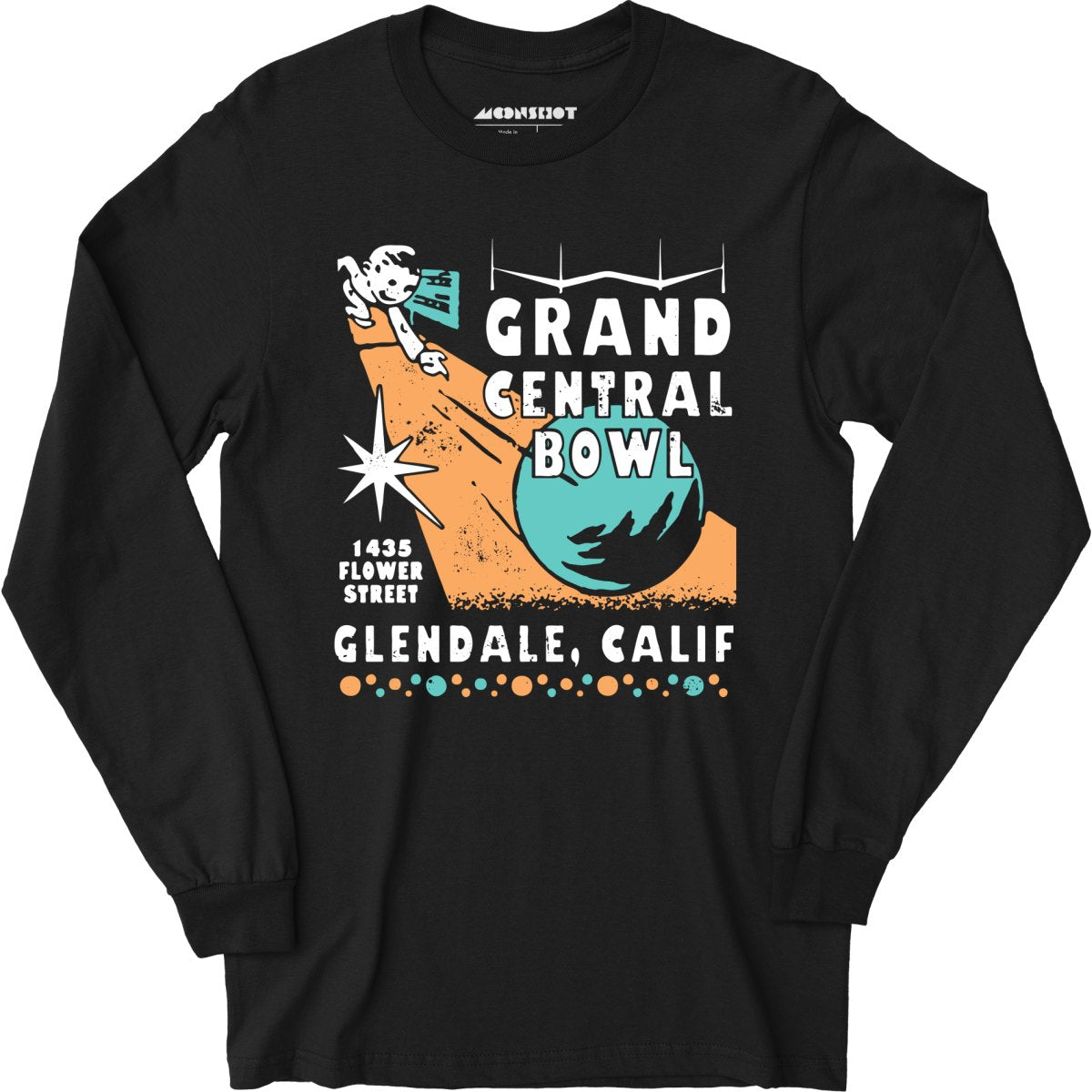 Grand Central Bowl - Glendale, CA - Vintage Bowling Alley - Long Sleeve
