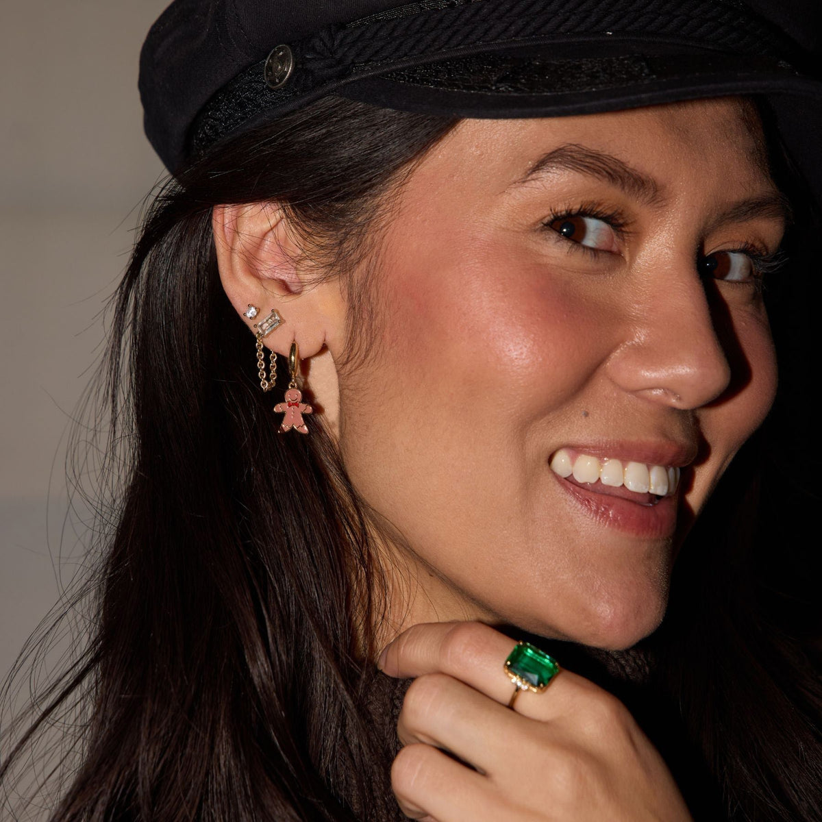 Green Marie Statement Ring