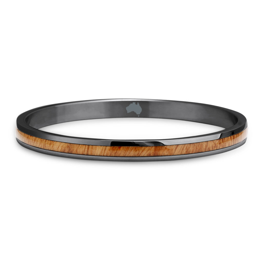 Gum Burl Bangle - Gunmetal