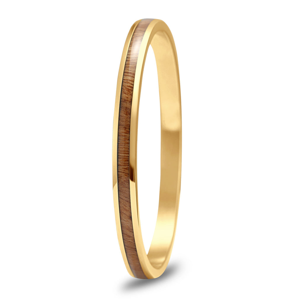 Gum Burl Bangle - Yellow Gold