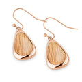 Gum Burl Drop Earrings - Rose Gold