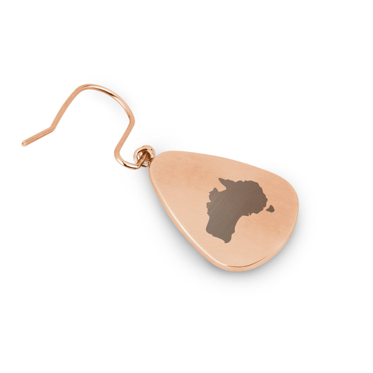 Gum Burl Drop Earrings - Rose Gold