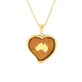 Gum Burl Heart Necklace - Yellow Gold