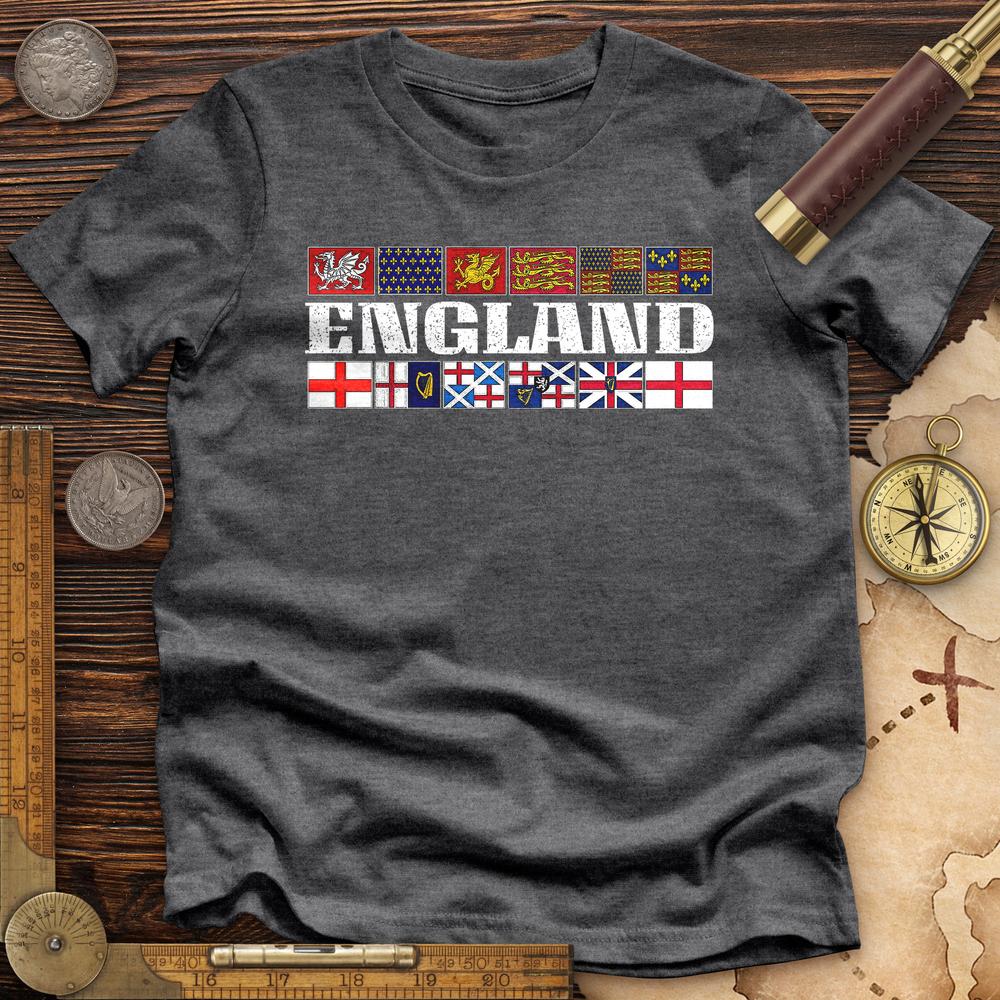 English Flags 2 Premium Quality Tee