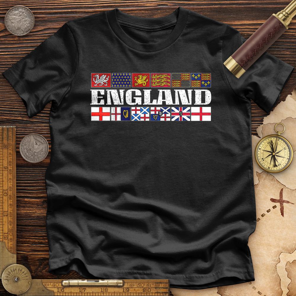 English Flags 2 Premium Quality Tee