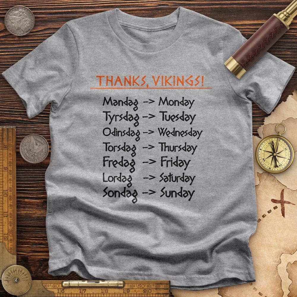 Nordic Gods Days Of The Week Premium Quality Tee