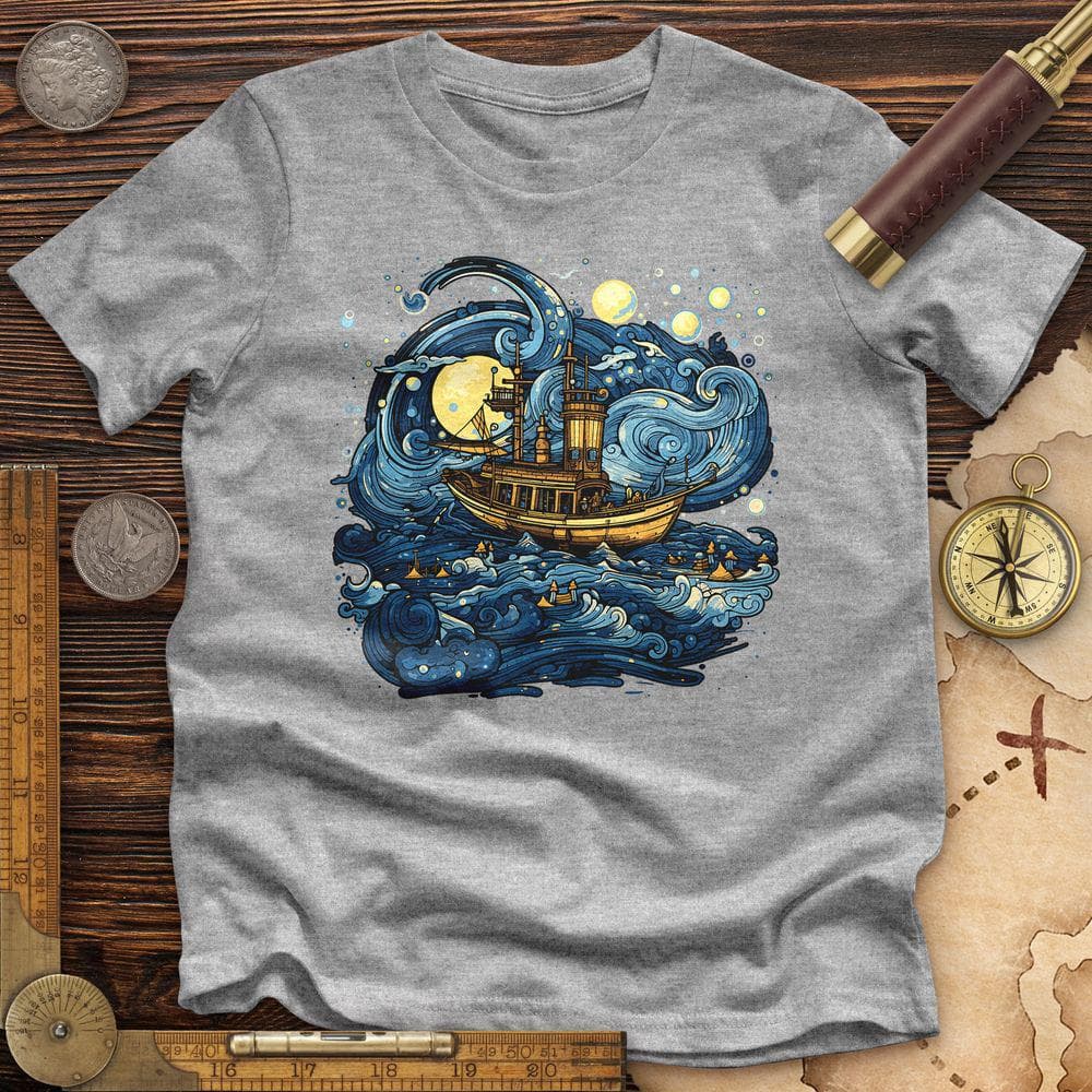 Oil Paint Ship Premium Quality Tee