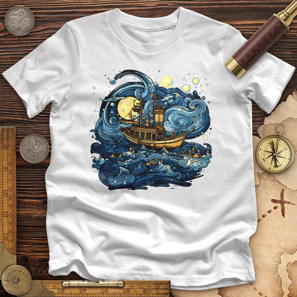 Oil Paint Ship Premium Quality Tee