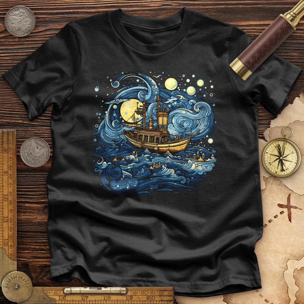 Oil Paint Ship Premium Quality Tee