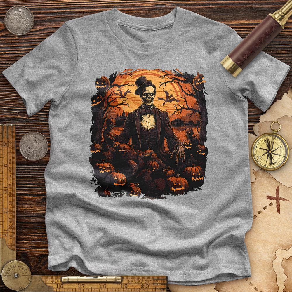 Pumpkin Skeleton Premium Quality Tee