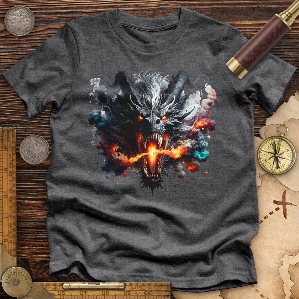Raging Dragon In 3D Premium QualityTee
