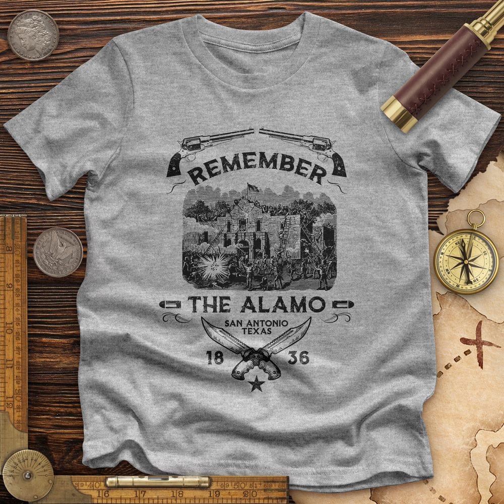 Remember The Alamo 1836 Premium Quality Tee
