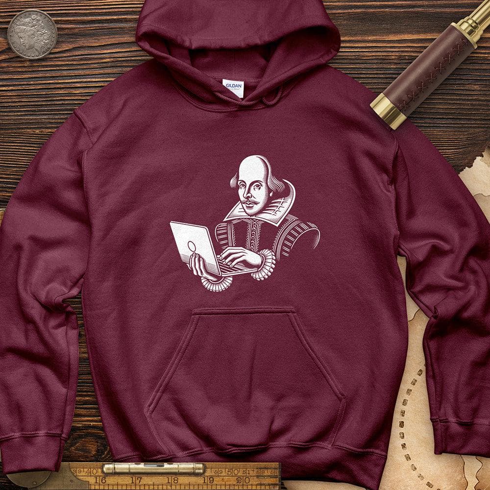 Shakespeare Using Laptop