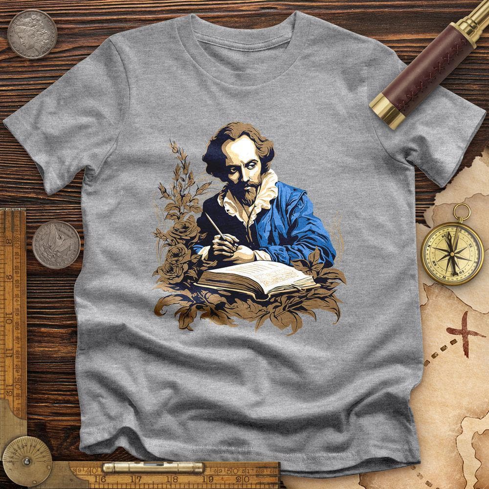 Shakespeare Writing Premium Quality Tee