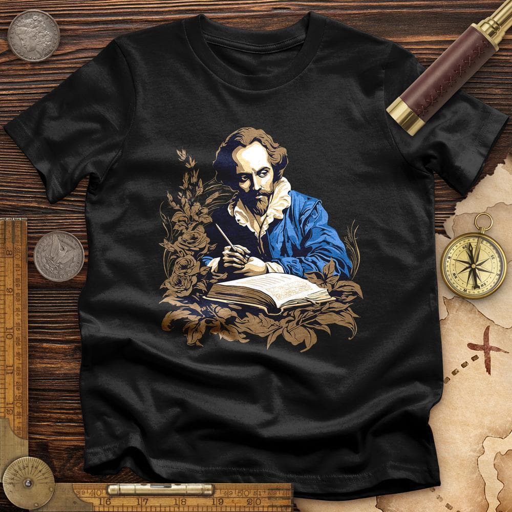 Shakespeare Writing Premium Quality Tee