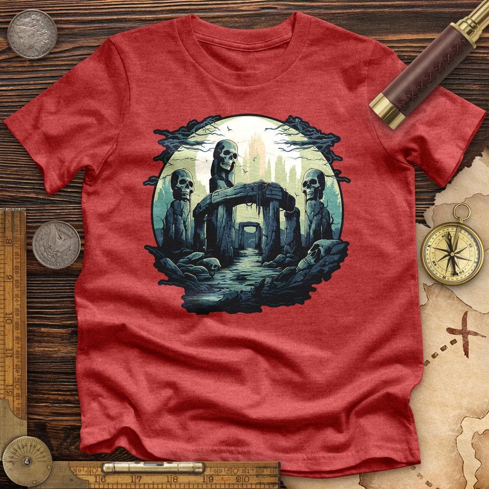 Skull Stonehenge Premium Quality Tee