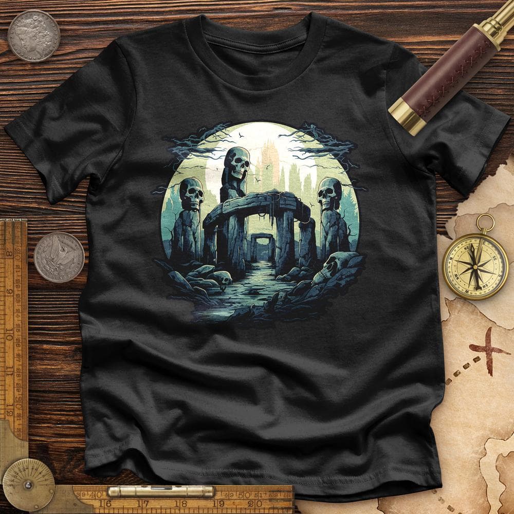 Skull Stonehenge Premium Quality Tee