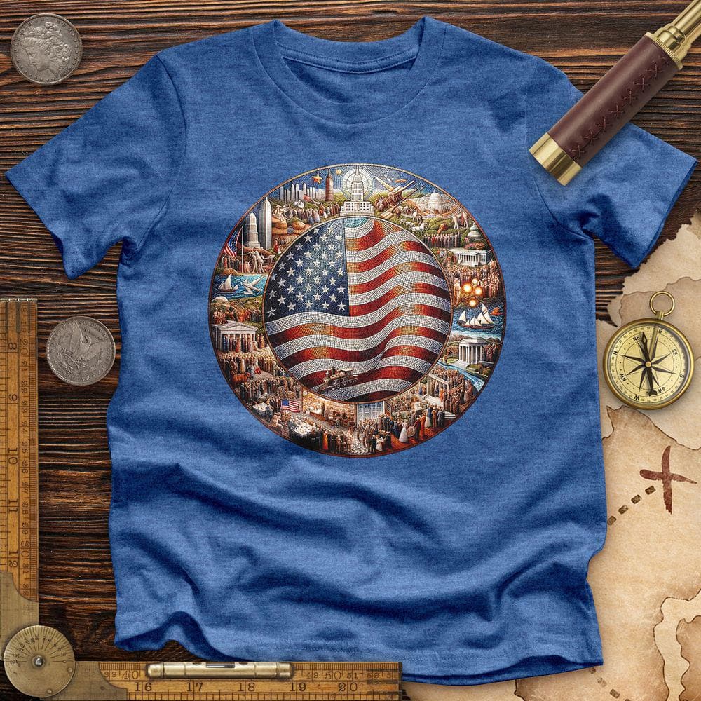 USA Mosaic Premium Quality Tee
