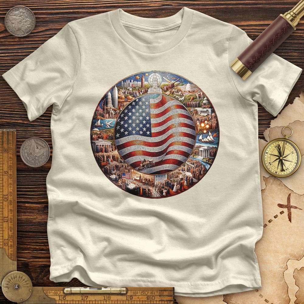 USA Mosaic Premium Quality Tee
