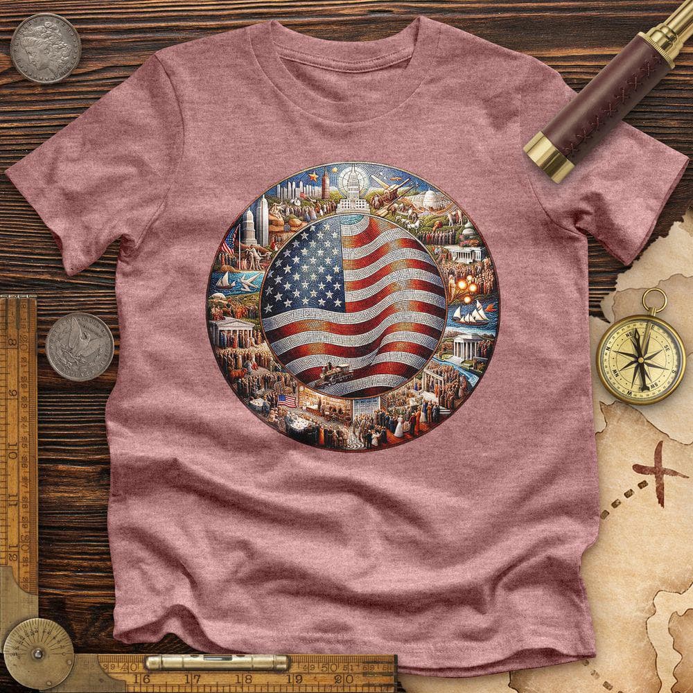 USA Mosaic Premium Quality Tee