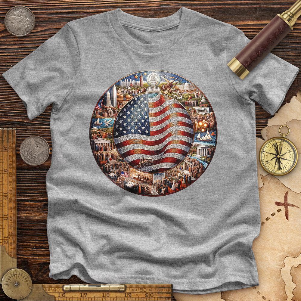 USA Mosaic Premium Quality Tee