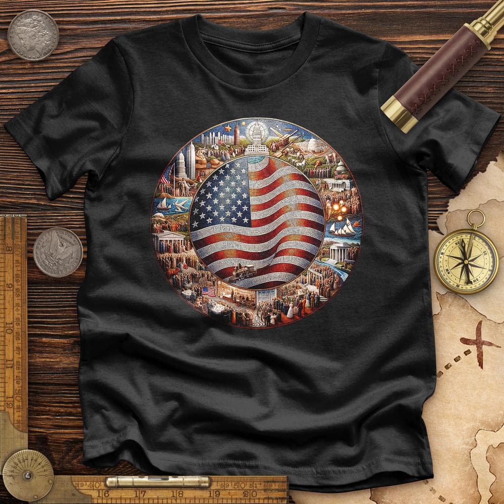 USA Mosaic Premium Quality Tee