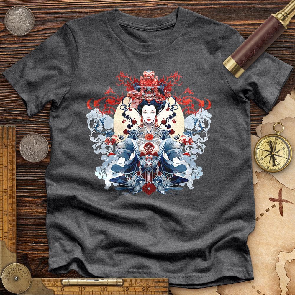 Woman Holding an Ornament Premium QualityTee
