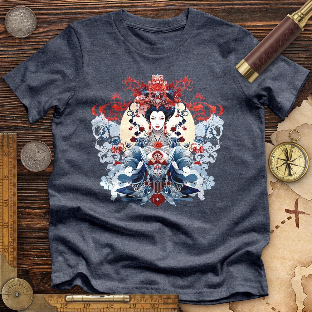 Woman Holding an Ornament Premium QualityTee