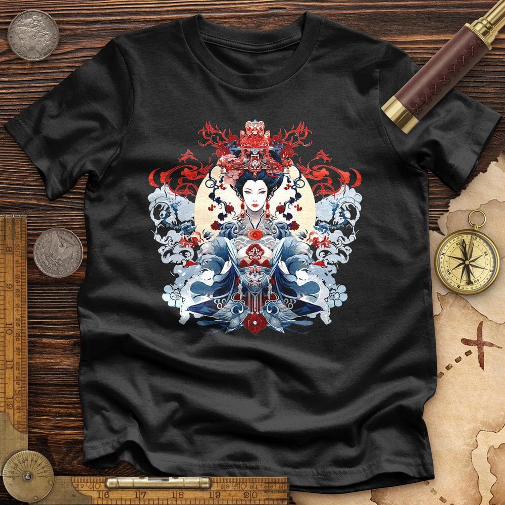 Woman Holding an Ornament Premium QualityTee