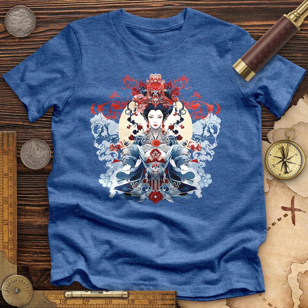 Woman Holding an Ornament Premium QualityTee