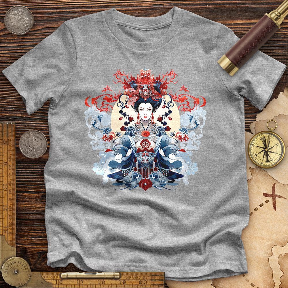 Woman Holding an Ornament Premium QualityTee