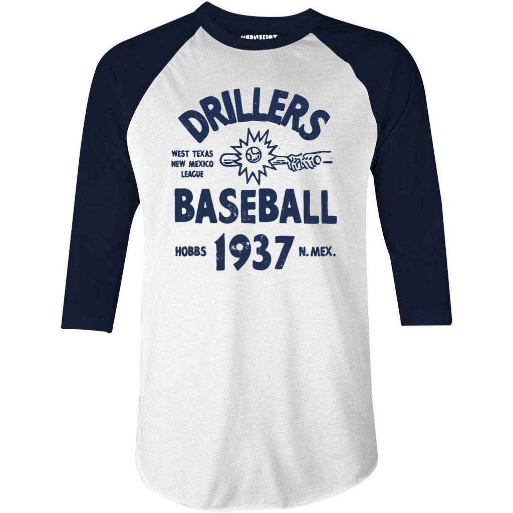 Hobbs Drillers - New Mexico - Vintage Defunct Baseball Teams - 3/4 Sleeve Raglan