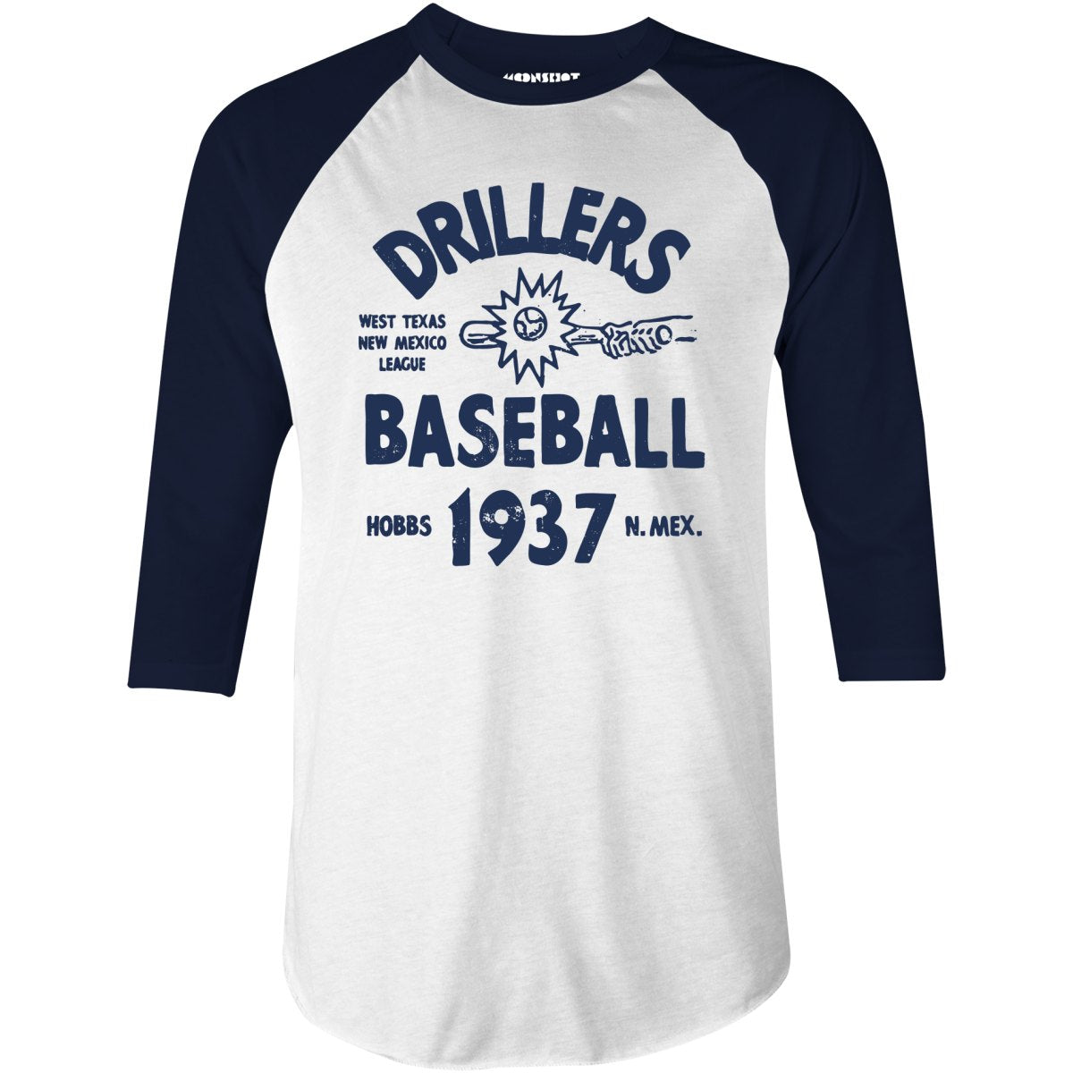 Hobbs Drillers - New Mexico - Vintage Defunct Baseball Teams - 3/4 Sleeve Raglan