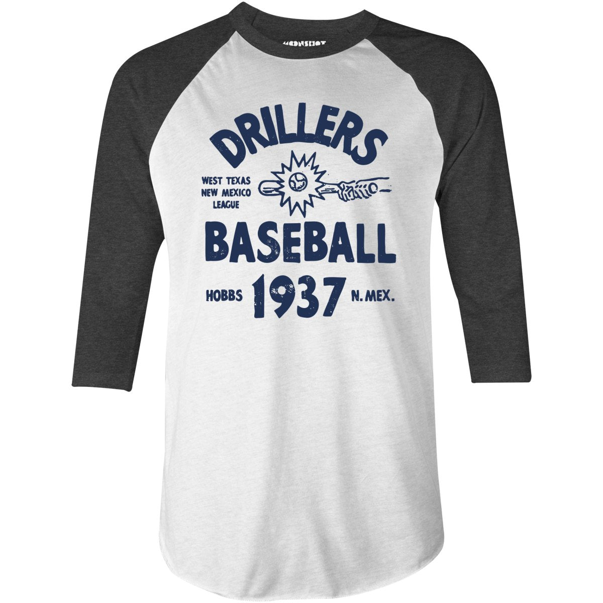 Hobbs Drillers - New Mexico - Vintage Defunct Baseball Teams - 3/4 Sleeve Raglan