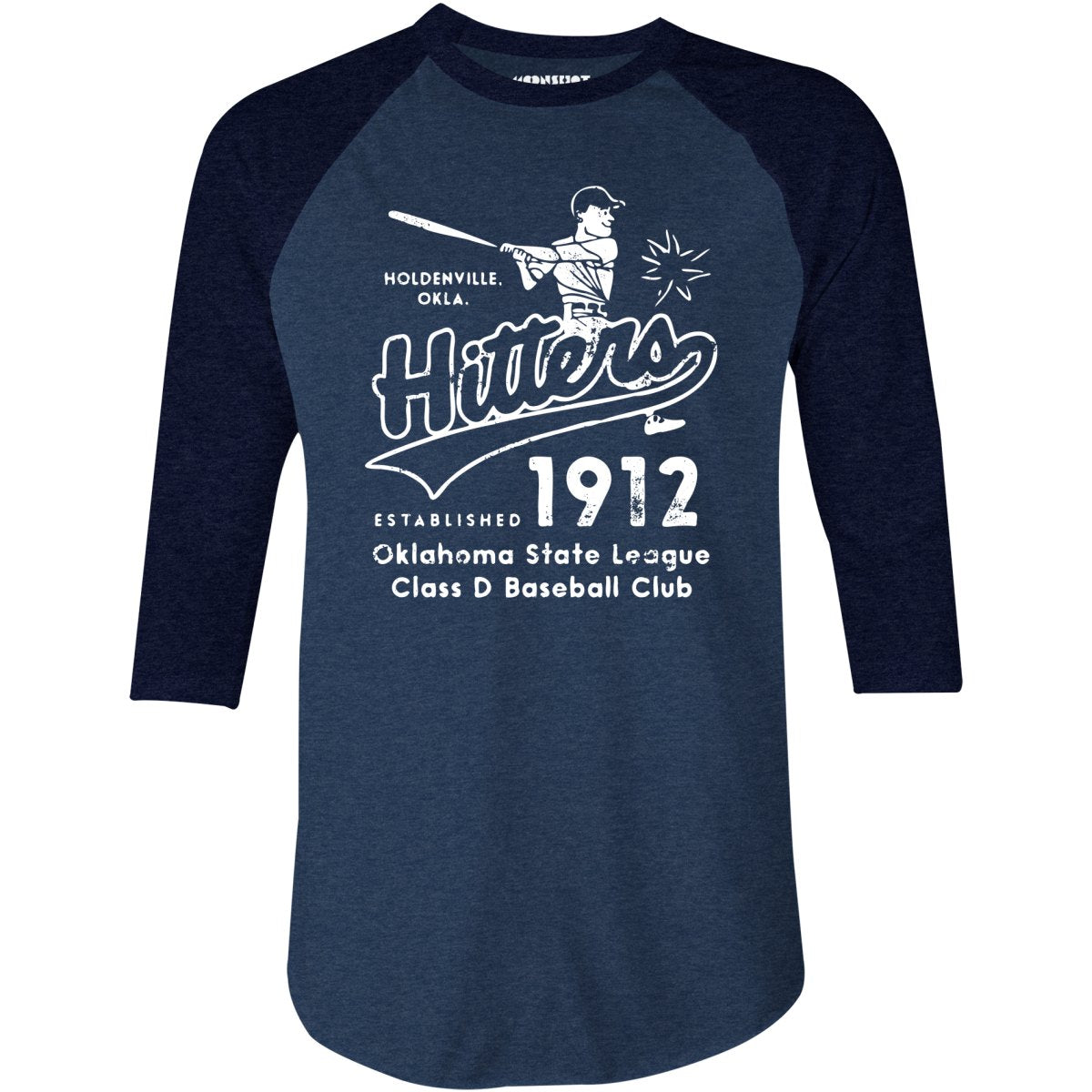 Holdenville Hitters - Oklahoma - Vintage Defunct Baseball Teams - 3/4 Sleeve Raglan