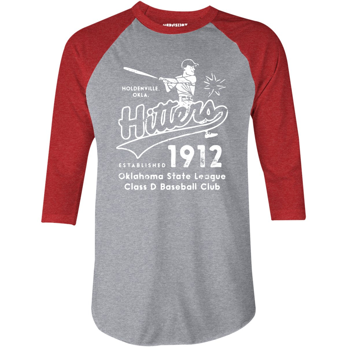 Holdenville Hitters - Oklahoma - Vintage Defunct Baseball Teams - 3/4 Sleeve Raglan