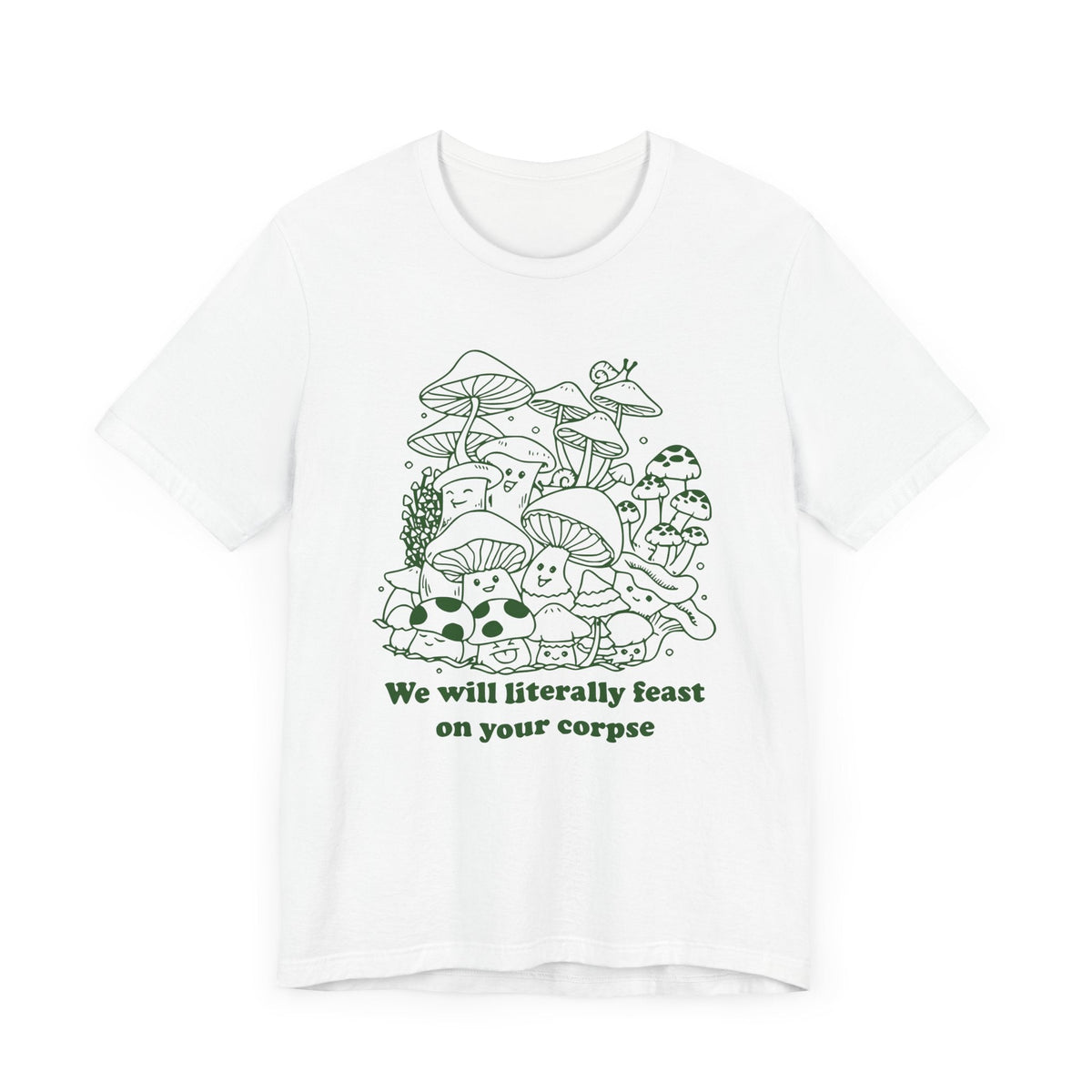 Humorous Mushroom Graphic Tee