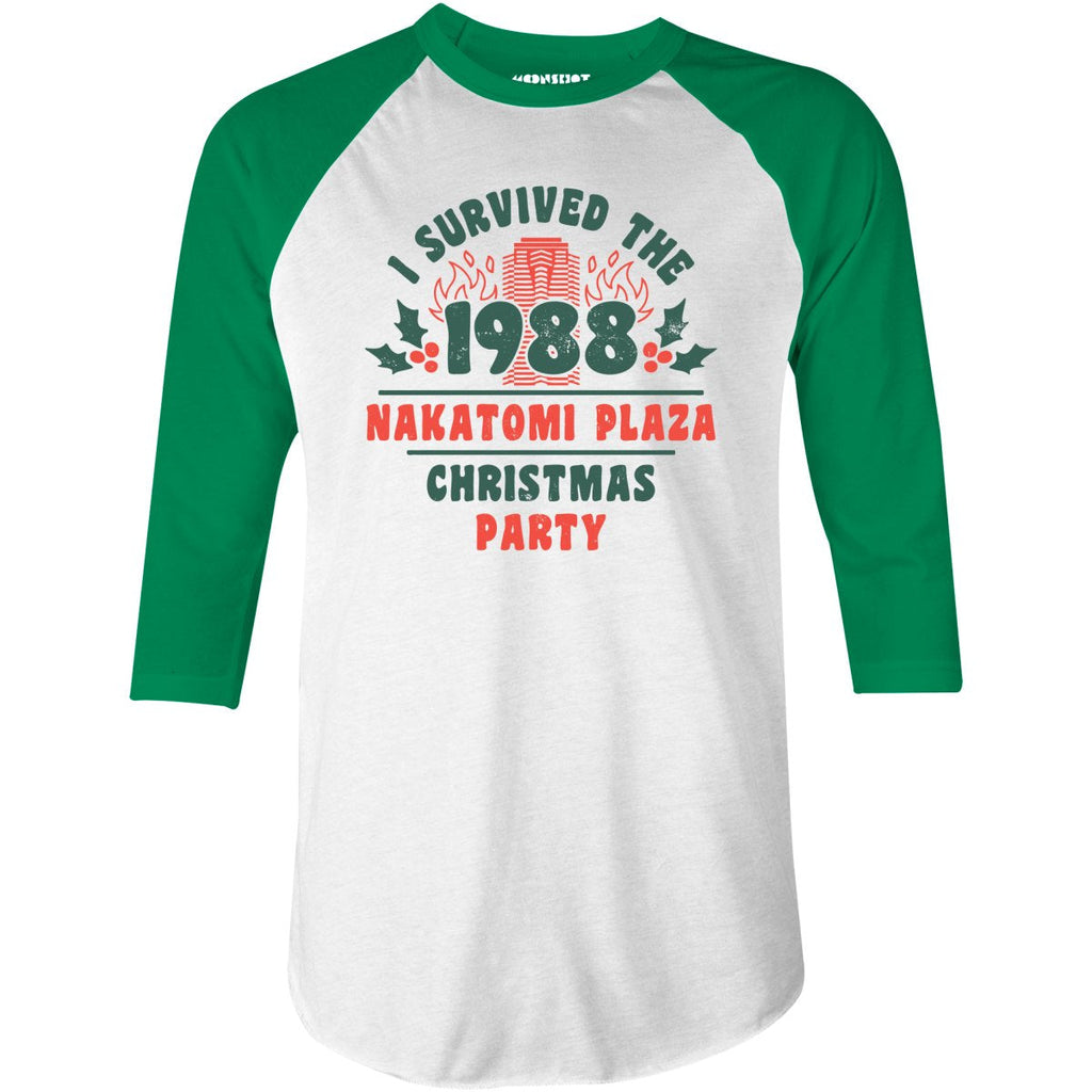 I Survived the 1988 Nakatomi Plaza Christmas Party - 3/4 Sleeve Raglan