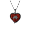 Jarrah Heart Necklace - Gunmetal