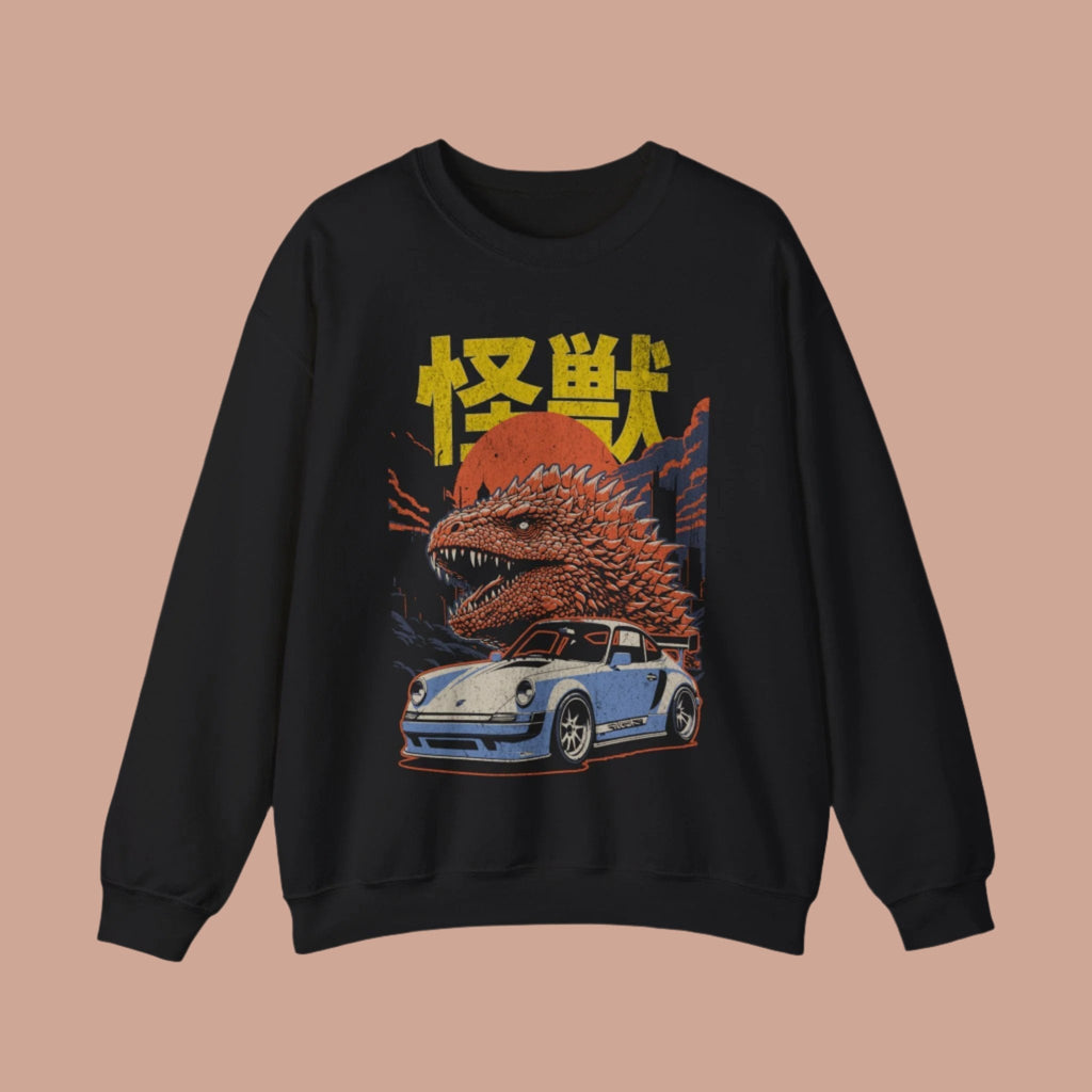 Kaiju-Japanese Monster and Porsche .