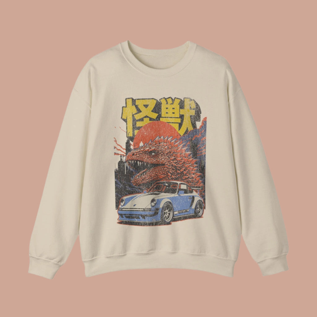Kaiju-Japanese Monster and Porsche .