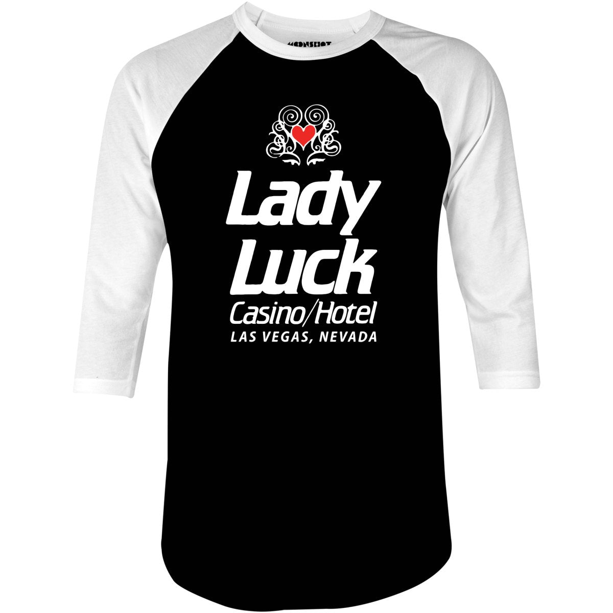 Lady Luck Casino & Hotel - Vintage Las Vegas - 3/4 Sleeve Raglan
