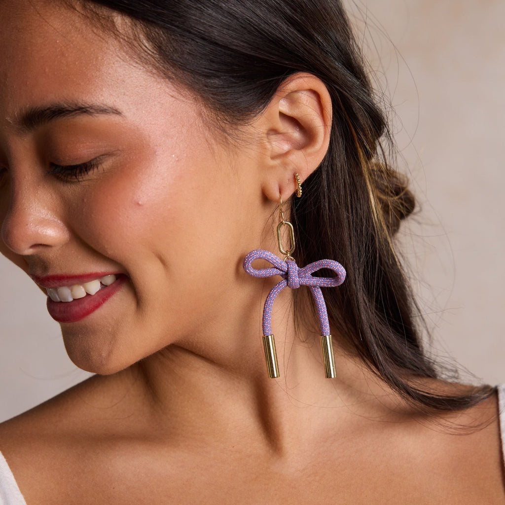 Lavender Simone Cord Earring